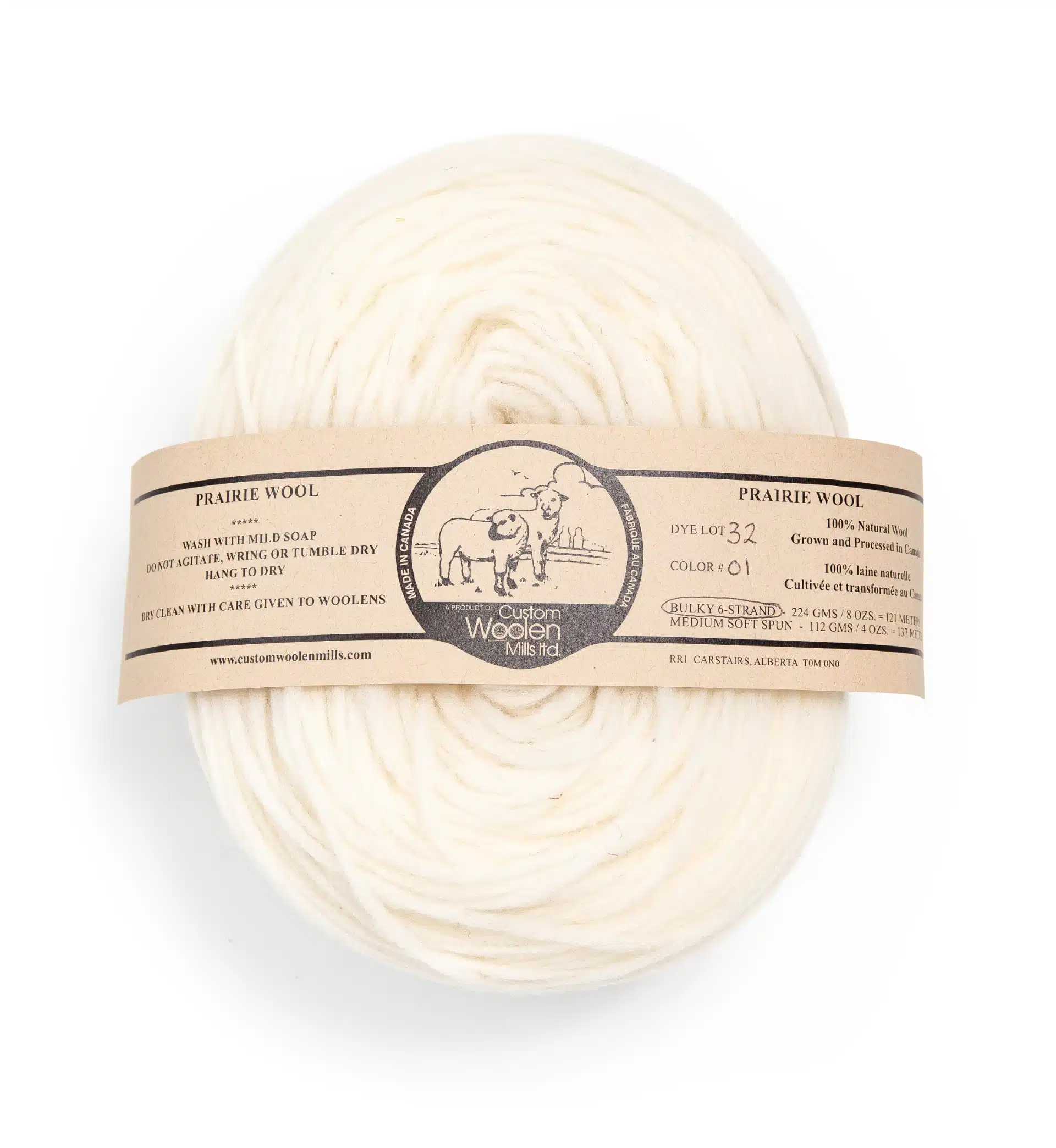 Prairie Wool Bulky 6-Strand 100% Wool - Custom Woolen Mills